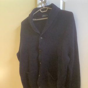 Navy blue Polo 100% Cotton Cardigan 3XL Tall
